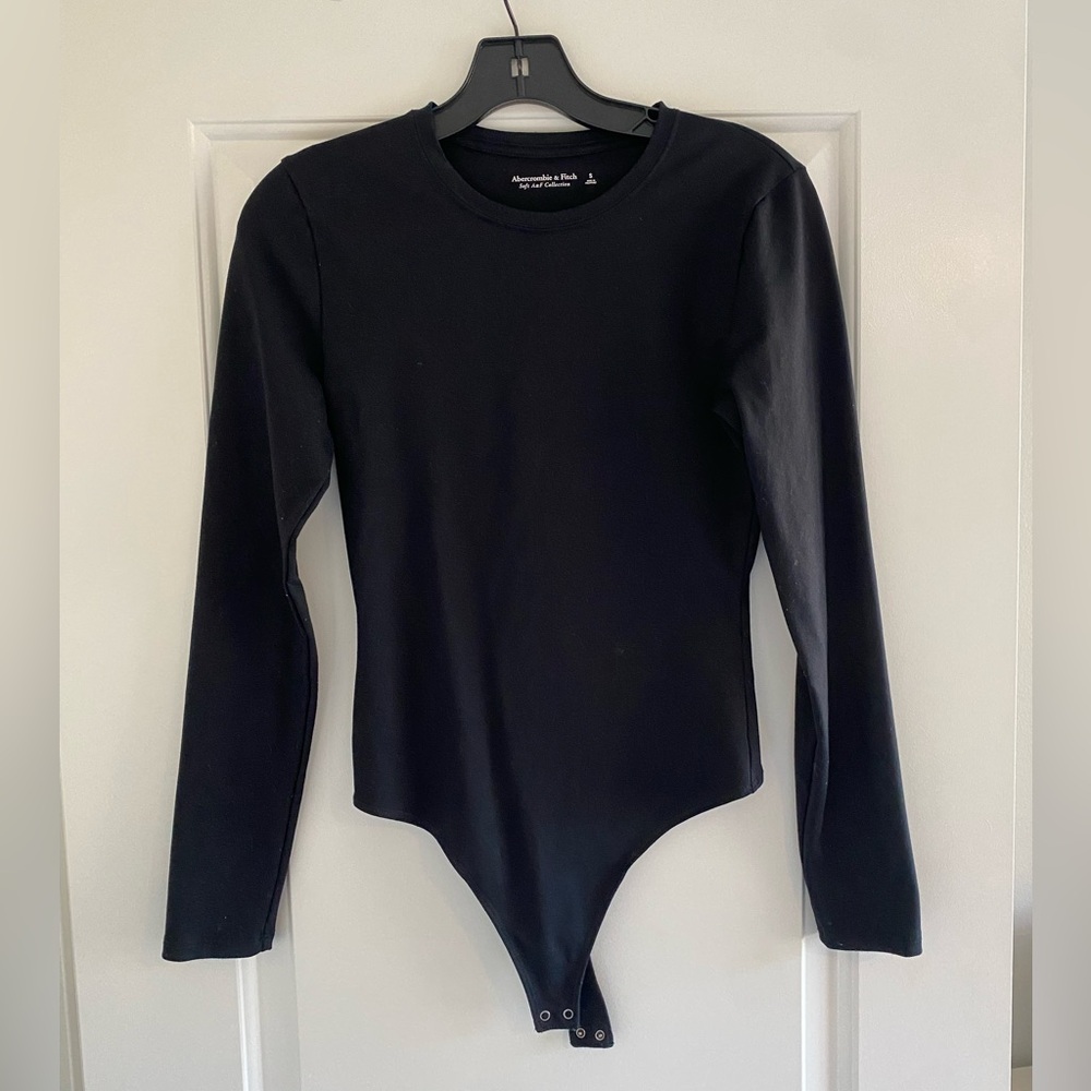 Abercrombie & Fitch Classic Black Long Sleeve Bodysuit